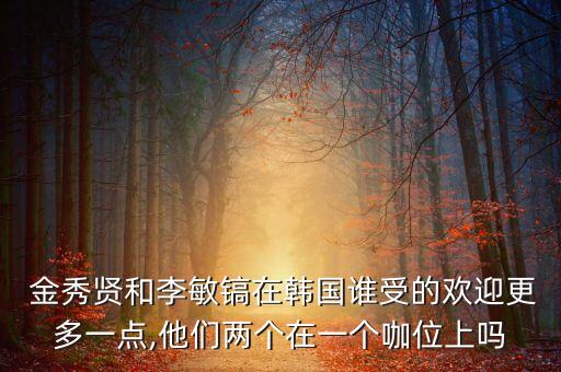  金秀賢和李敏鎬在韓國(guó)誰受的歡迎更多一點(diǎn),他們兩個(gè)在一個(gè)咖位上嗎