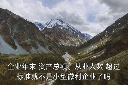 企業(yè)年末 資產(chǎn)總額、從業(yè)人數(shù) 超過標準就不是小型微利企業(yè)了嗎