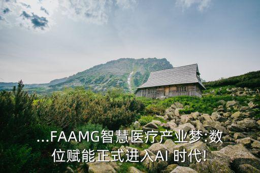 ...FAAMG智慧醫(yī)療產(chǎn)業(yè)夢:數(shù)位賦能正式進(jìn)入AI 時代!
