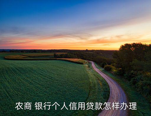  農商 銀行個人信用貸款怎樣辦理