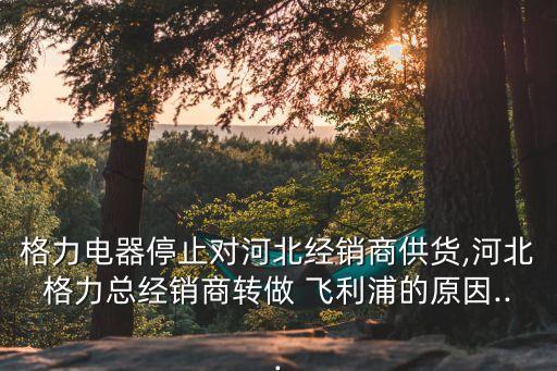 格力電器停止對河北經(jīng)銷商供貨,河北格力總經(jīng)銷商轉做 飛利浦的原因...