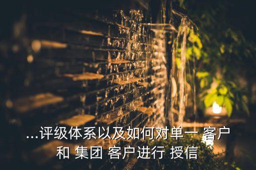 ...評級體系以及如何對單一 客戶和 集團 客戶進(jìn)行 授信