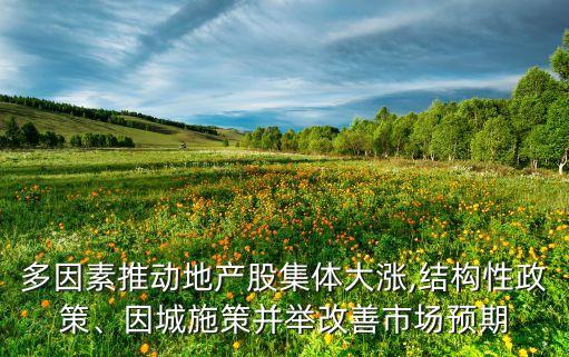 多因素推動(dòng)地產(chǎn)股集體大漲,結(jié)構(gòu)性政策、因城施策并舉改善市場(chǎng)預(yù)期