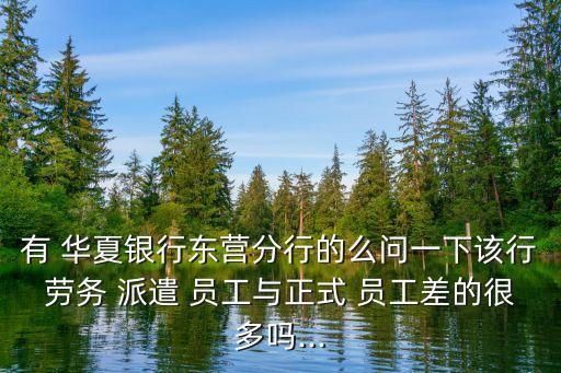 有 華夏銀行東營(yíng)分行的么問一下該行勞務(wù) 派遣 員工與正式 員工差的很多嗎...