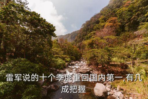 雷軍說的十個季度重回國內第一,有幾成把握
