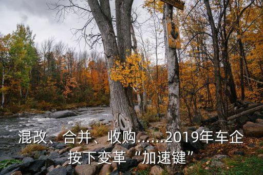 混改、合并、收購……2019年車企按下變革“加速鍵”
