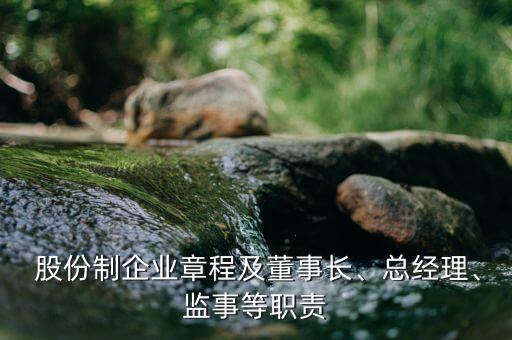  股份制企業(yè)章程及董事長、總經(jīng)理、監(jiān)事等職責(zé)