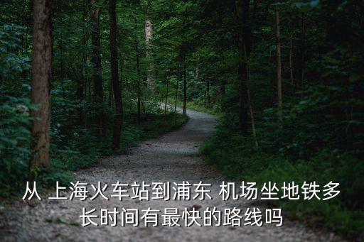 從 上?；疖囌镜狡謻| 機場坐地鐵多長時間有最快的路線嗎