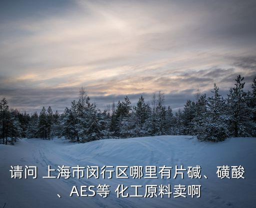 請(qǐng)問(wèn) 上海市閔行區(qū)哪里有片堿、磺酸、AES等 化工原料賣(mài)啊