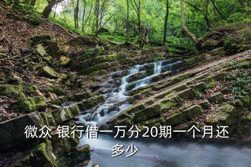  微眾 銀行借一萬分20期一個(gè)月還多少