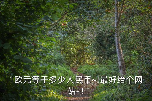1歐元等于多少人民幣~!最好給個網站~!