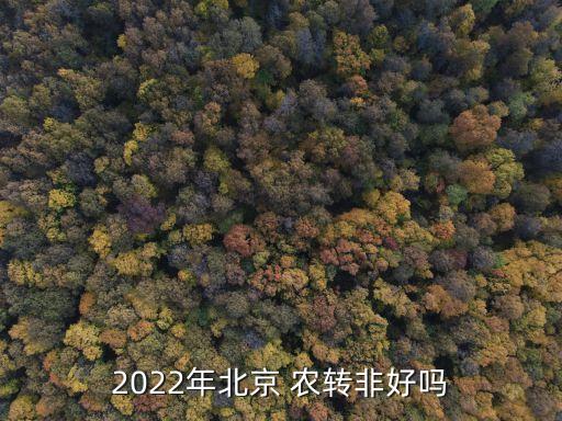2022年北京 農轉非好嗎