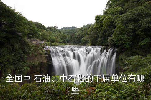 全國中 石油、中石化的下屬單位有哪些