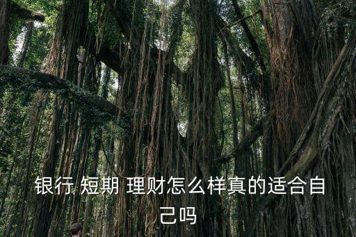  銀行 短期 理財怎么樣真的適合自己嗎