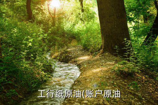 工行紙?jiān)?賬戶(hù)原油