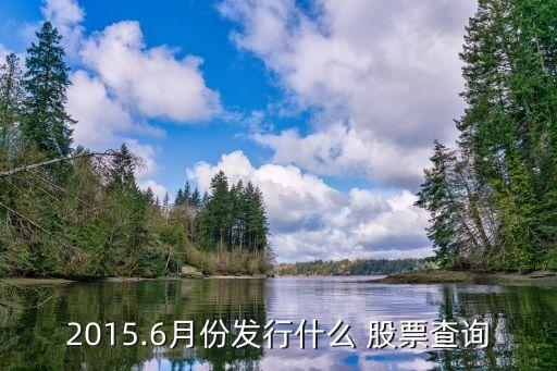 2015.6月份發(fā)行什么 股票查詢(xún)