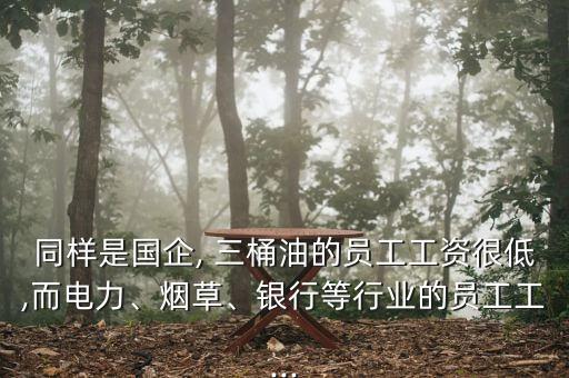 同樣是國企, 三桶油的員工工資很低,而電力、煙草、銀行等行業(yè)的員工工...